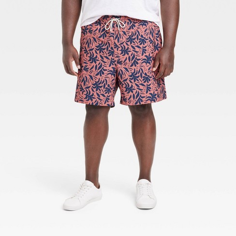 Men's 7 Crab Print Swim Shorts With Boxer Brief Liner - Goodfellow & Co™  Navy Blue : Target