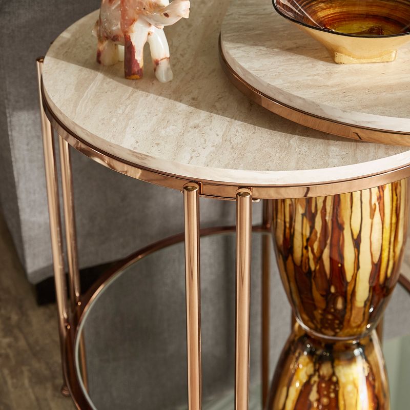 Octavia Metal End Table Champagne Gold Finish - Inspire Q, 3 of 8