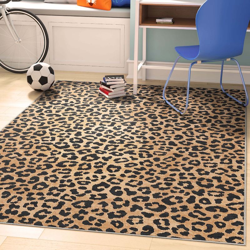 Well Woven Apollo Flatwoven Leopard Animal Print Pattern Area Rug, 3 of 8