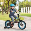 Costway 14" Kids Bike with Adjustable Saddle Handlebar Removable Training Wheels Handbrake Green/Red/Pink/Blue/Black - 2 of 4