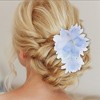 Unique Bargains Flowers Pattern Hair Clip 5.71"x4.13" Light Blue 1 Pc - 2 of 4