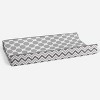 Bacati - Ikat Zigzag Gray Dots Muslin Changing Pad Cover - 3 of 4