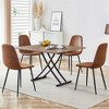 Dining Table Sets, Modern Minimalist Multifunctional Lift Table Sets, 1Table+4 Chairs, Rectangular Coffee Table Sets - 2 of 4