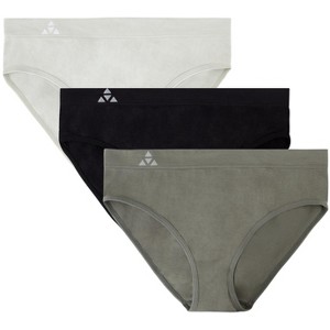 Balanced Tech Women's Seamless Bikini 3 Pack - Black/Grey Assorted - X-Large - 1 of 4