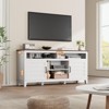 TV Stand for 63 in, Entertainment Center with Adjustable Shelves, Farmhouse TV Stand with Cabinet Doors - 2 of 4