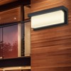 DORESshop 30-Watt Black Rectangle Integrated LED Indoor/Outdoor Wall Sconce Light Fixtures, 3000K Soft White - 2 of 4