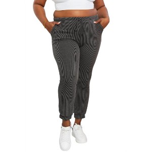 Women's Full Size Easy Living Ribbed Joggers - Blumin - 1 of 4
