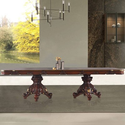 Reclaimed Wood Transitional Extendable Dining Table in Cherry Oak