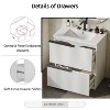 KWPZQEB 30" Modern Bathroom Vanity with Sink, Freestanding Vanity Cabinet with 2 Full-Extension Drawers & Fluted Design, Wooden Bath Vanity Sink Combo - 4 of 4