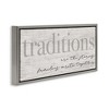 Stupell Industries Family Traditions Heartfelt Phrase Floating Frame Canvas Art, Gray, 25" x 11" - 2 of 4