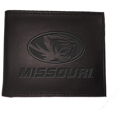 Evergreen NCAA Missouri Tigers Black Leather Bifold Wallet Officially Licensed with Gift Box