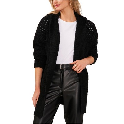 Vince Camuto Womens Open Front Hoodie Cardigan Sweater