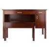 2pc Emmett Desk Set with Bench Walnut - Winsome - 2 of 4
