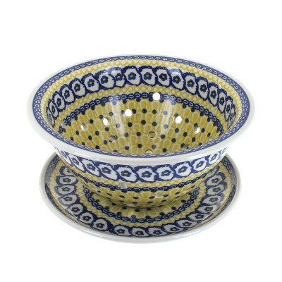 Blue Rose Polish Pottery 470 Ceramika Artystyczna Berry Bowl