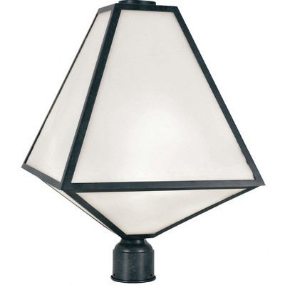 Crystorama Lighting Glacier 3 - Light Post Light in  Black Charcoal