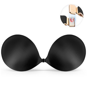 Niidor Adhesive Strapless Bra for Women Sticky Invisible Push up Silicone Bra for Backless Dress 2025 Upgraded Magnetic Clasp Bras - 1 of 4