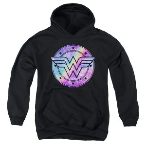 Boys’ DC Wonder Woman Unicorn Galaxy Wonder Hooded Sweatshirt - 1 of 4