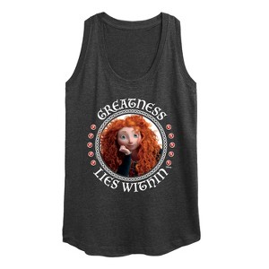 Women's - Disney - Merida Greatness Lies Within Graphic Racerback Tank - 1 of 4