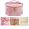 Unique Bargains Makeup Bag Cosmetic Travel Bag Make Up Brush Organizer Bag Marble Makeup Storage Toiletry Bag for Women 8"x6"x5" 1 Pcs - 3 of 4