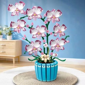 Wizardi Orchid Potted Flower Building Blocks Kit F07AM11-12-T2123