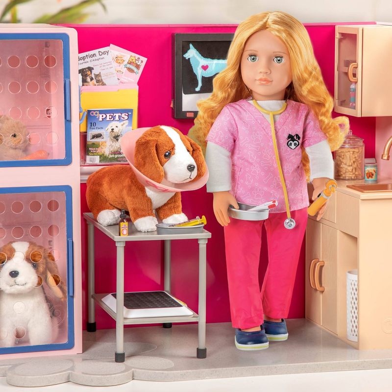 Our Generation Healthy Paws Vet Clinic Playset in Pink with Electronics for 18&#34; Dolls, 5 of 13