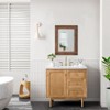 Ruso Weights Rustic Farmhouse Mirror With Wood Frame - 2 of 4