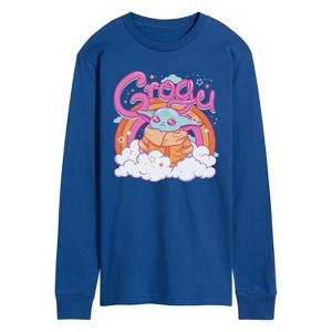 Men's - The Mandalorian - Grogu Kawaii Long Sleeve Graphic T-Shirt - 1 of 3