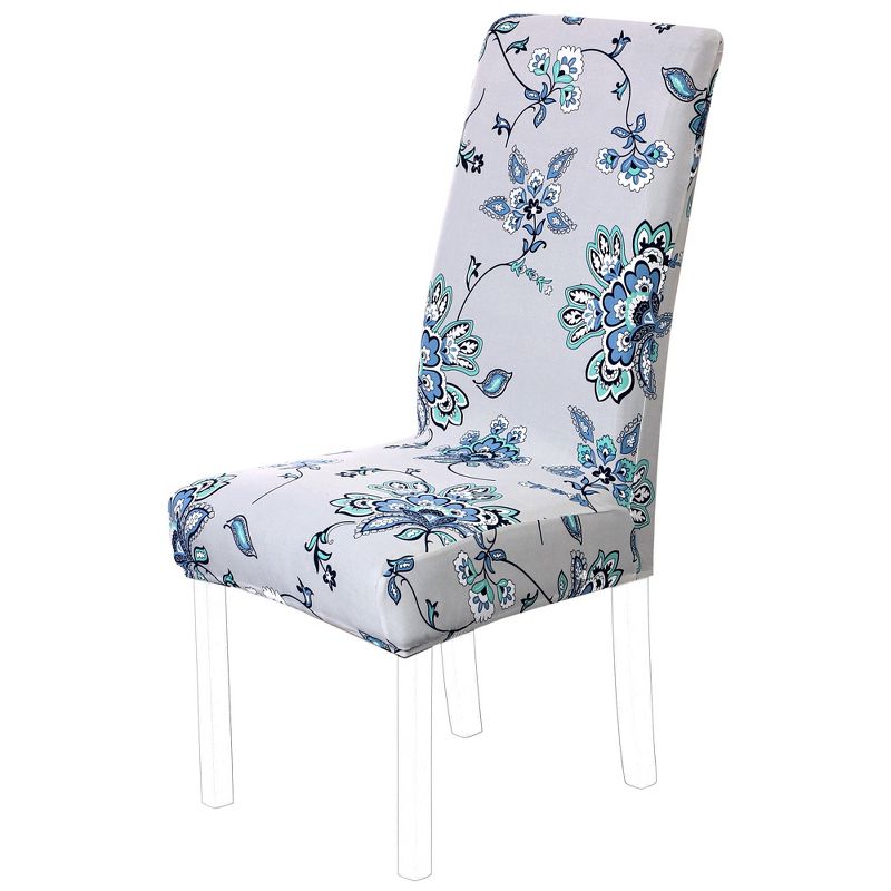 PiccoCasa 1 Pc Polyester Spandex Stretch Prints Dining Chair Slipcovers Multicolored, 4 of 5