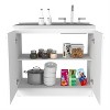 LunaLulinlk Kitchen utility sink with storage, white - 4 of 4