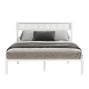 Galano Candence Metal Frame Queen Platform Bed in Black, White - 2 of 4