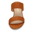 Allegra K Women's Back to College Faux Suede Dual Straps Block Heel Slide Sandals - 2 of 4