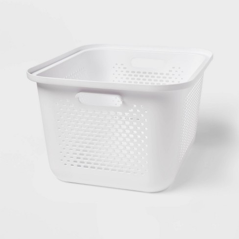 Belle Maison 2-pc. Clear Plastic Organizer Bin Set, White