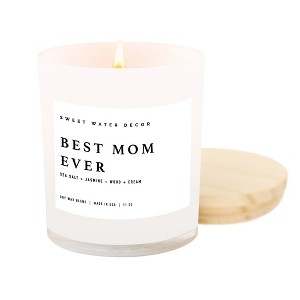 Sweet Water Decor Best Mom Ever 11oz White Jar Candle - 1 of 4