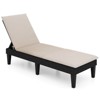 Tangkula 2PCS Patio Lounge Chair Recliner Chair w/ 3-Position Adjustable Backrest & Cushion Black & White - 3 of 4