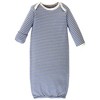 Touched by Nature Baby Boy Organic Cotton Long-Sleeve Gowns 3pk, Woodland, 0-6 Months - 3 of 4