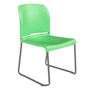 Flash Furniture HERCULES Series 880 lb. Capacity Full Back Contoured Stack Chair with Powder Coated Sled Base - 1 of 4