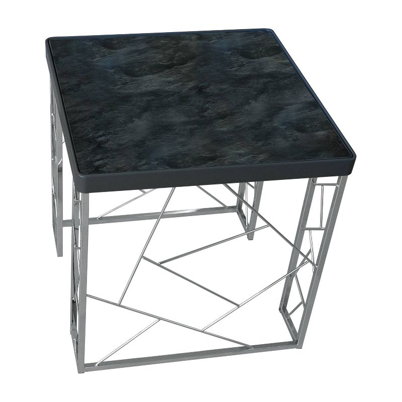 Sbragia Geometric Metal Legs End Table Faux Marble - HOMES: Inside + Out, 5 of 9