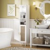 HOMCOM Tall Bathroom Storage Cabinet with Rattan Doors, Freestanding Bathroom Cabinet with Open Shelves and Cabinet - 2 of 4