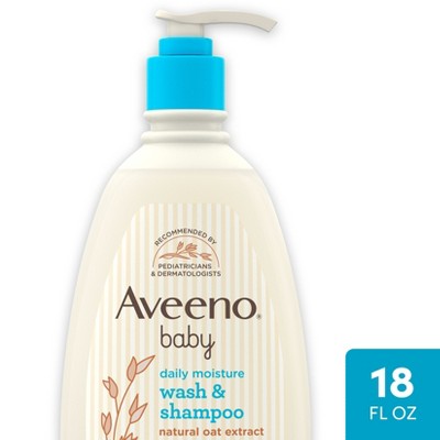 Aveeno Baby Daily Moisture Gentle Body Bath Wash & Shampoo - Lightly Scented - 18 fl oz