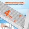 Cesicia Silver Aluminum Alloy Pontoon Boat Ladder with 4in Wide Step and Nonslip Rubber Mat - 4 of 4