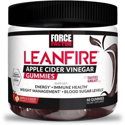 Force Factor LeanFire Apple Cider Vinegar Gummies - 60ct