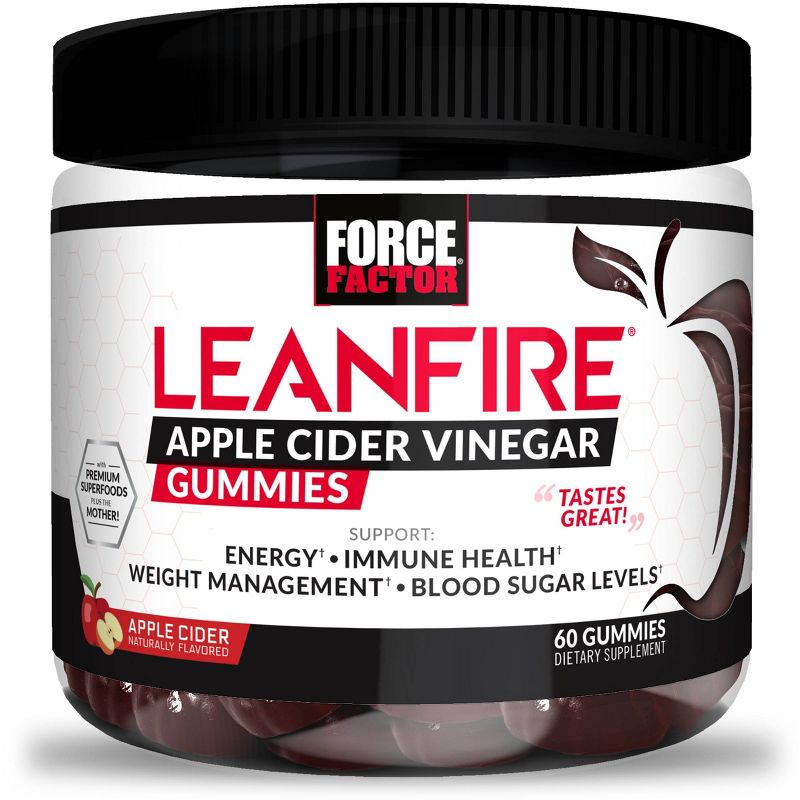Force Factor LeanFire Apple Cider Vinegar Gummies - 60ct, 1 of 5