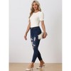 Allegra K Women's Casual Summer Round Neck Knit Ruched Sleeve T-Shirt - 3 of 4