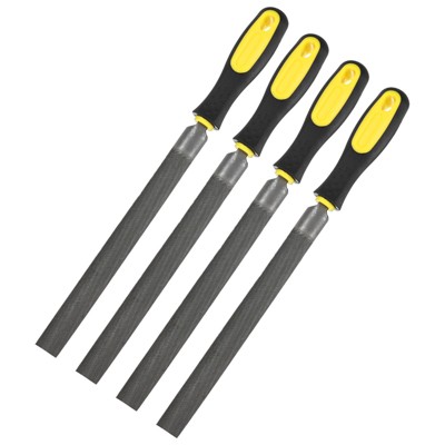 Unique Bargains Half-Round Metal File High Carbon Steel Diamond PVC Grip Handle Hand Files