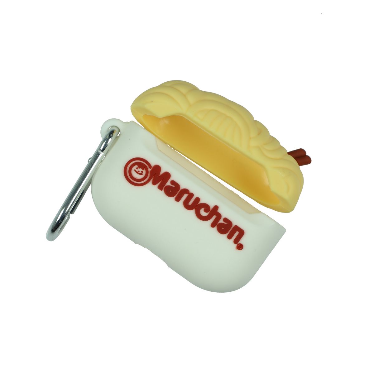 Maruchan Wireless Earbud Case Instant Lunch Holder With Carabiner White - thumbnail 3