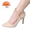 INSPIRE CHIC Women's Buckle Detachable PU Ankle Crossover Heels Shoe Laces 2 Pairs - 4 of 4
