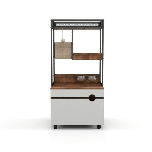 Lirago White Vintage Cat Litter Box Enclosure with Tower-48"H Pet Furniture 23.6x18.9 - 1 of 4