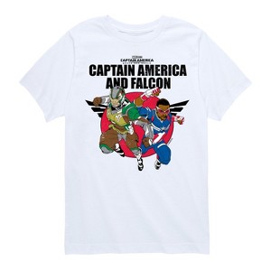 Boys' - Marvel - Captain America Falcon Team Up Short Sleeve Graphic T-Shirt - 1 of 4
