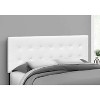 Monarch Specialties Bed Headboard Only Queen Size Bedroom Upholstered Pu Leather Look White Transitional - 2 of 4
