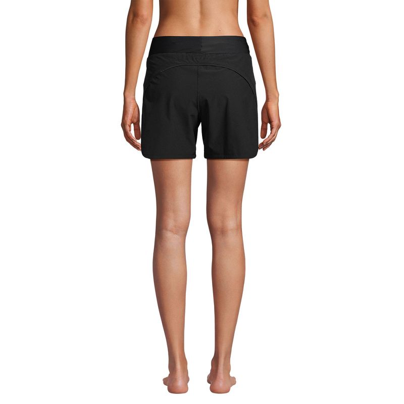 Lands' End Women's 5" Quick Dry Board Shorts Swim Cover-up Shorts, 2 of 7